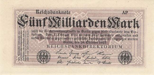 5 Milliarden Mark ro.120d AP